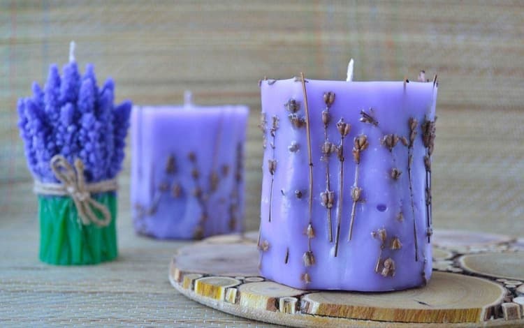 Лавандовая свеча